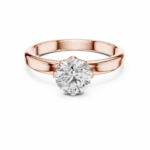 Nysa 4-Prong Solitaire Round Diamond Engagement Ring
